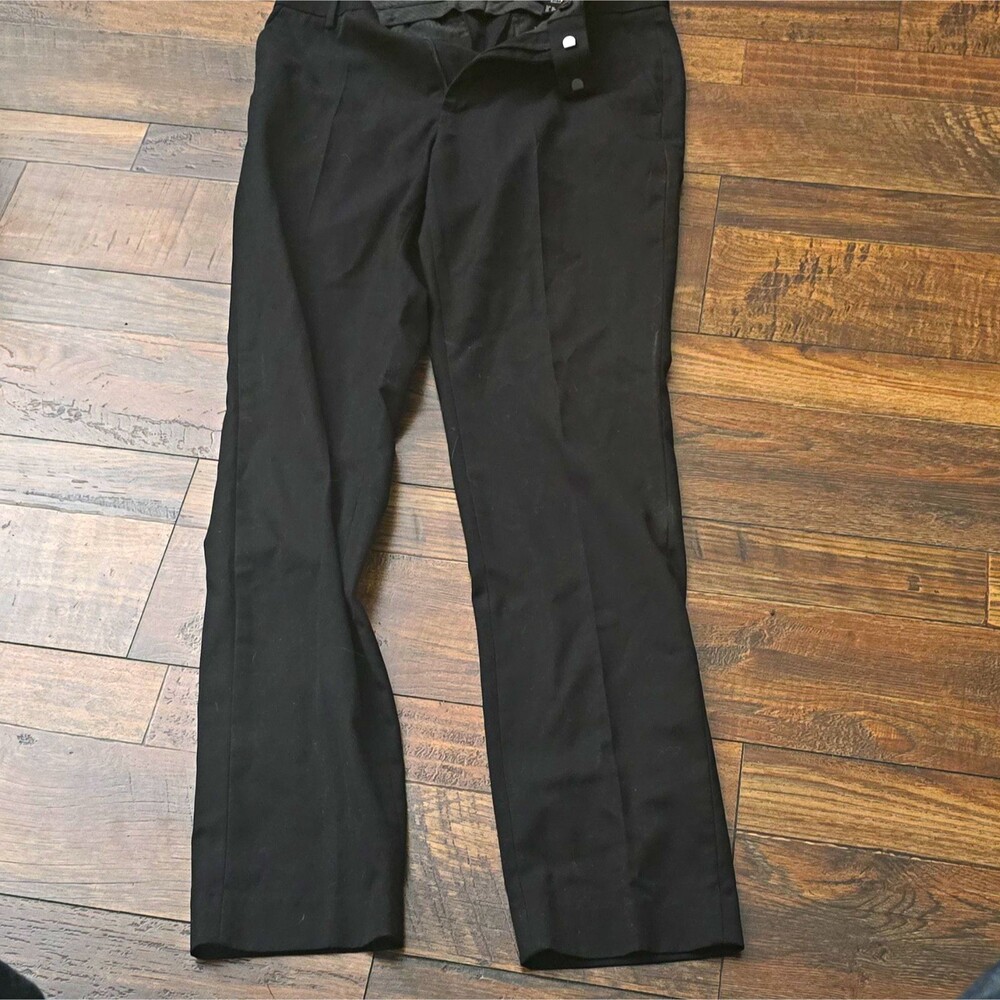 H&M Men's Dress Pants Black Solid Slim Fit Regular Size 30 Waist 30 Inseam 32